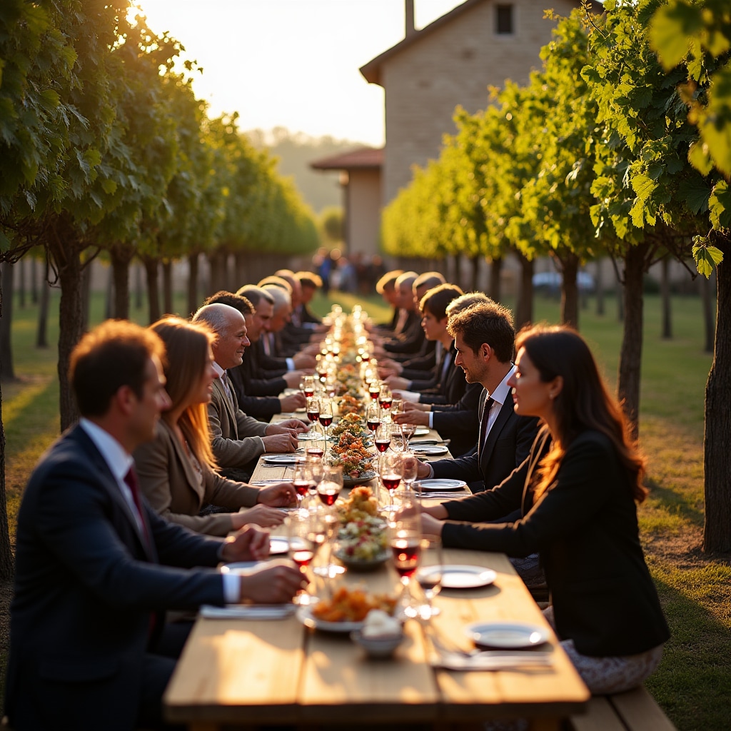 Evento promozionale di un consorzio vinicolo con degustazioni e presentazione del territorio